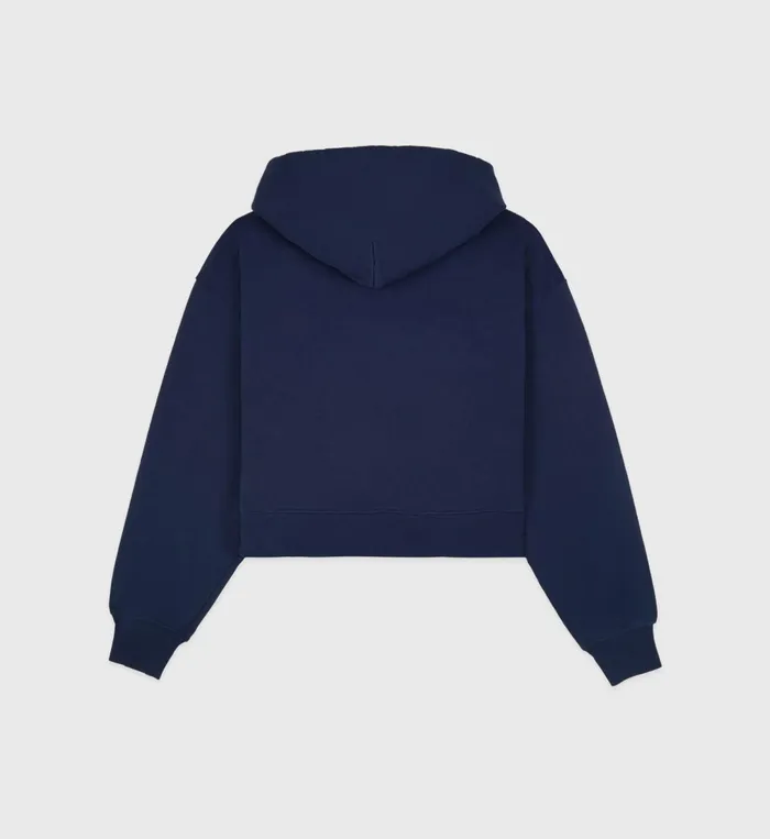 Sweatshirts Women Sporty and Rich Wellness Ivy Cropped Hoodie 8211 NavyWhite