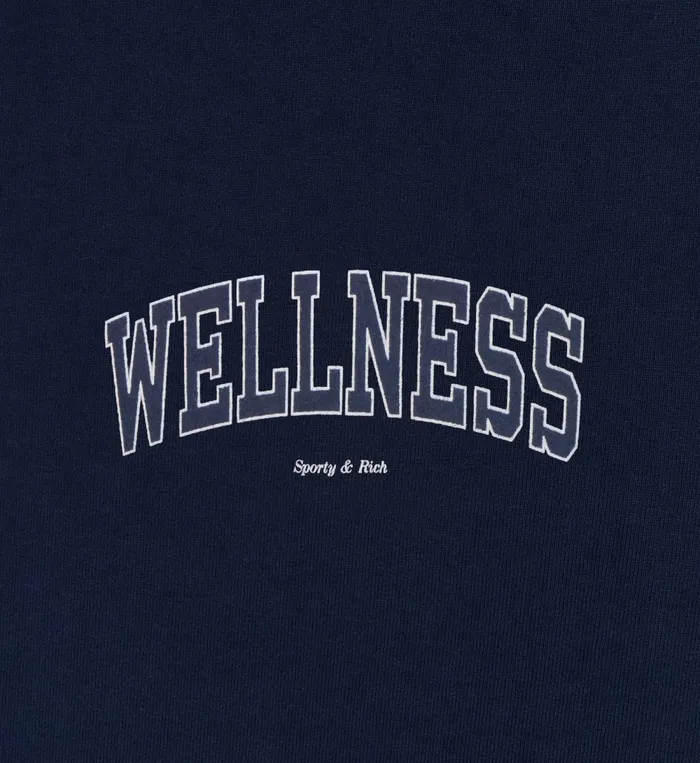 Sweatshirts Women Sporty and Rich Wellness Ivy Cropped Hoodie 8211 NavyWhite