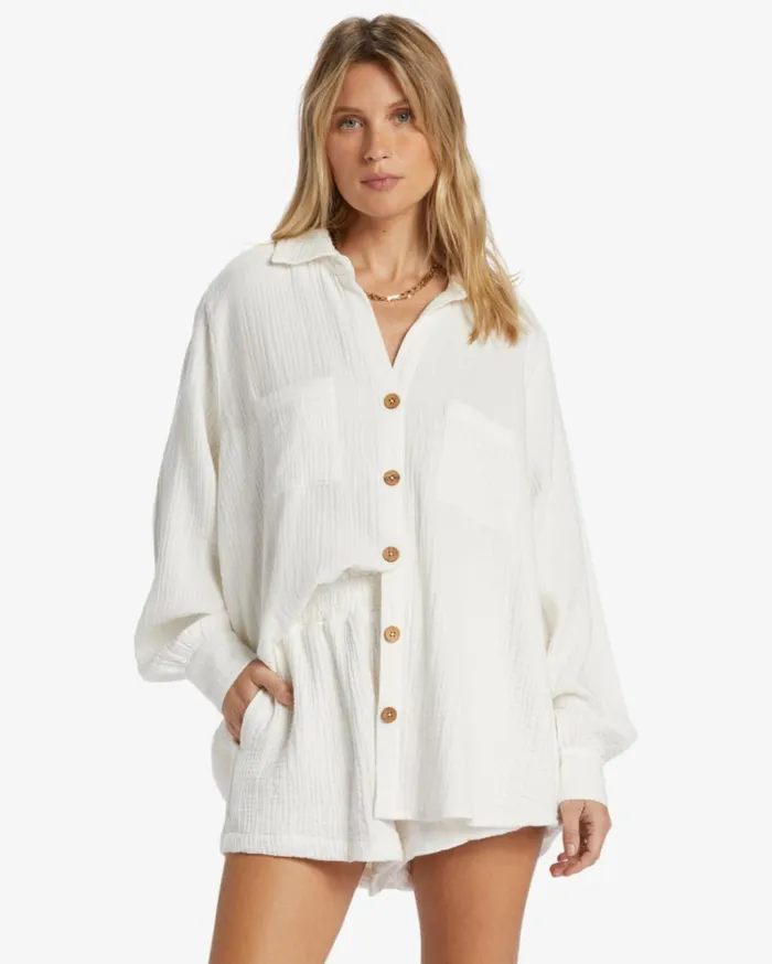 Swell Shirt Woven Shirt Salt Crystal Women Billabong Tops