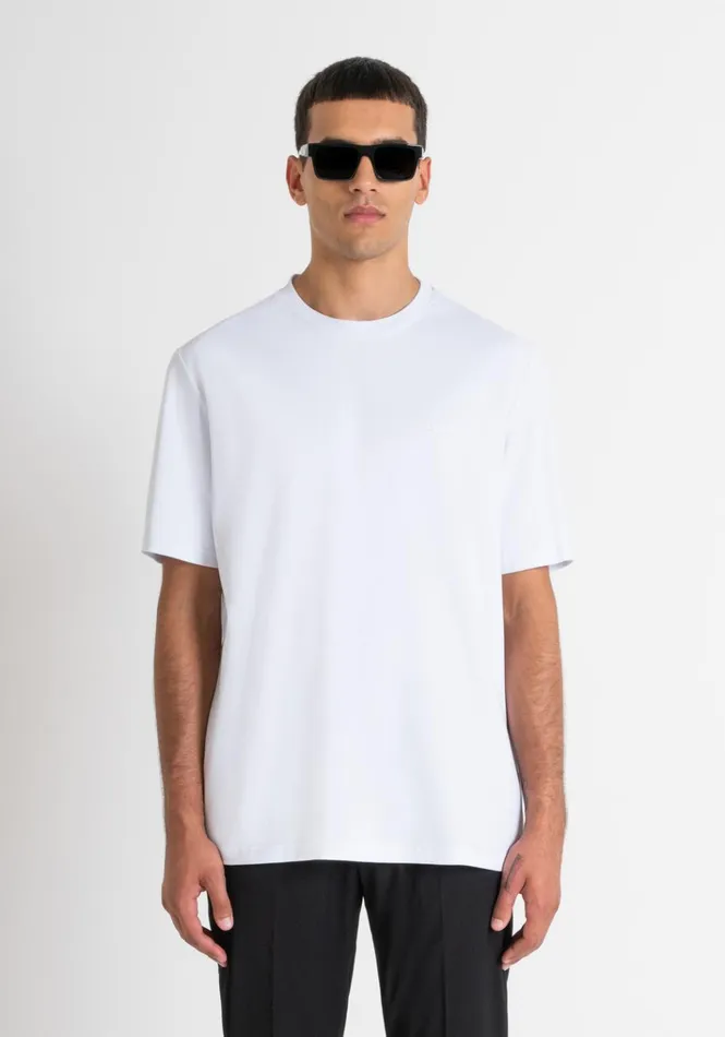 TShirts And Polo Men Antony Morato Relaxed Fit TShirt In Soft White Cotton White