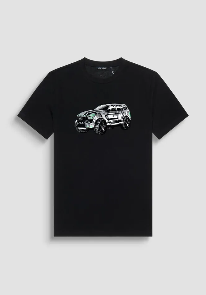 TShirts And Polo Men Antony Morato Slim Fit Cotton Jersey TShirt With Logo Black