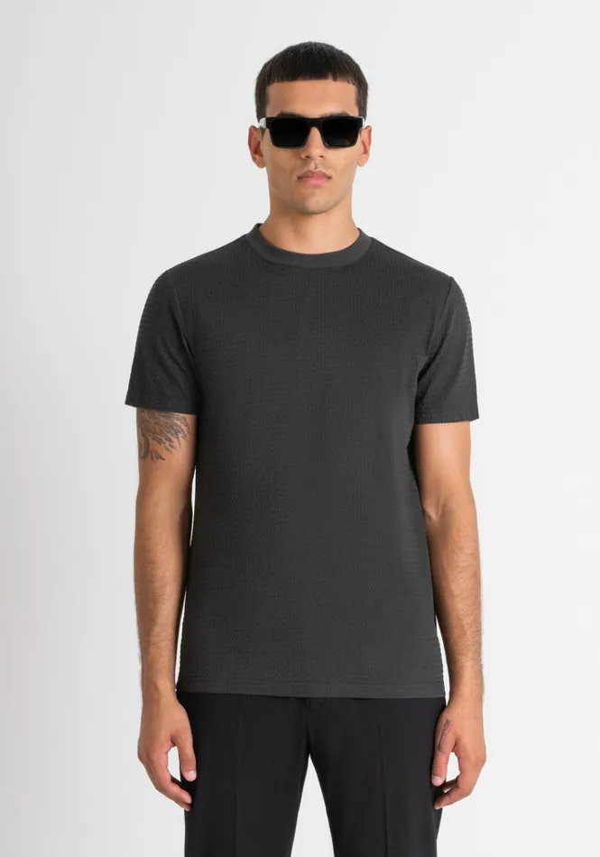 TShirts And Polo Men Antony Morato Slim Fit TShirt In Sustainable CottonBlend Fabric Forest Green TShirts And Polo Men Antony Morato Slim Fit TShirt In Sustainable CottonBlend Fabric Forest Green