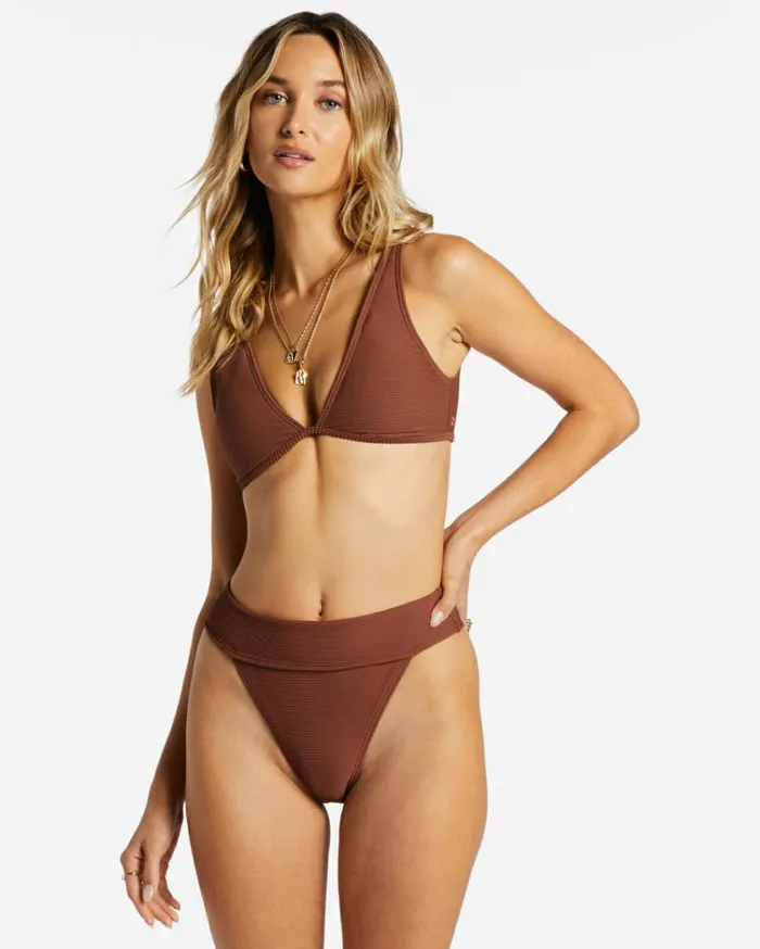 Tanlines Ava Tank Bikini Top Mocha Women Billabong Bikinis