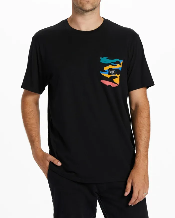 Team Pocket TShirt Black Men Billabong TShirts