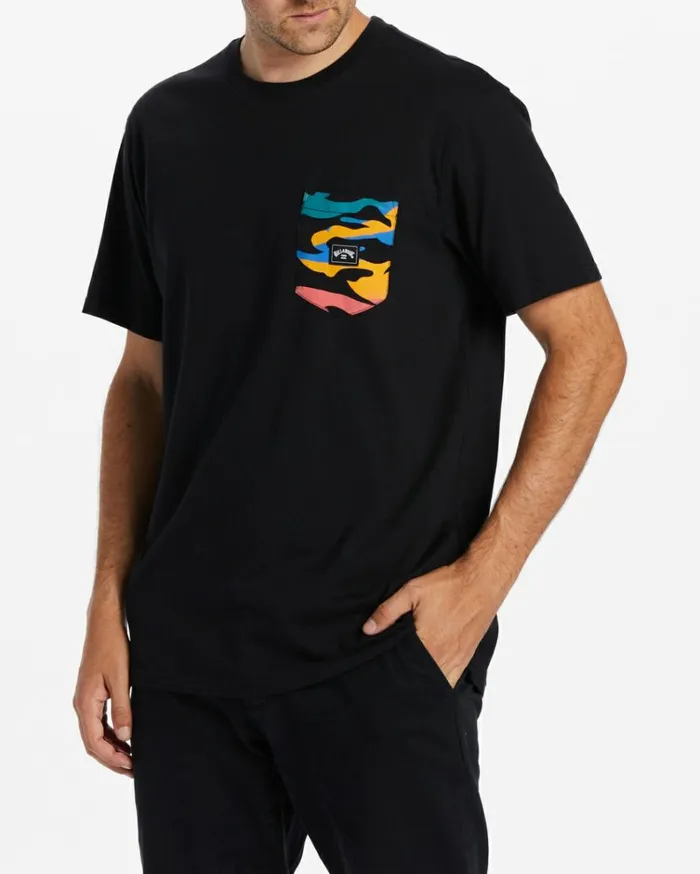 Team Pocket TShirt Black Men Billabong TShirts