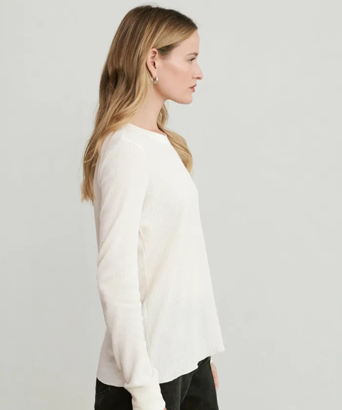 Tees and Tanks Women Jenni Kayne Thermal LongSleeve Ivory