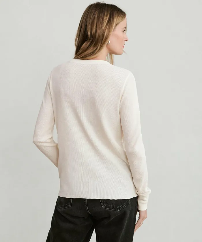 Tees and Tanks Women Jenni Kayne Thermal LongSleeve Ivory