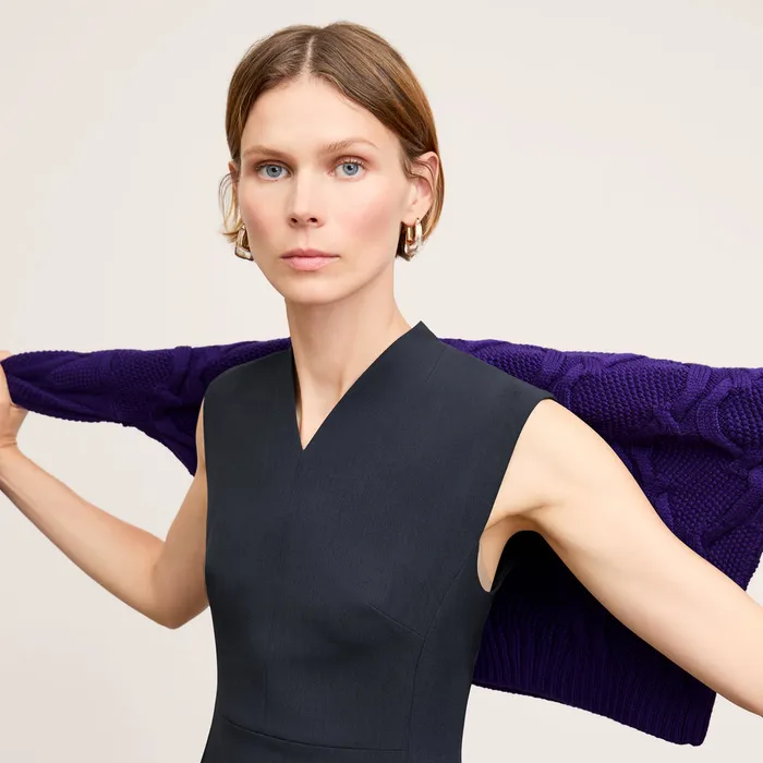 The Aditi Dress 8211 Recycled WonderTex Midnight Dresses M M LaFleur Women