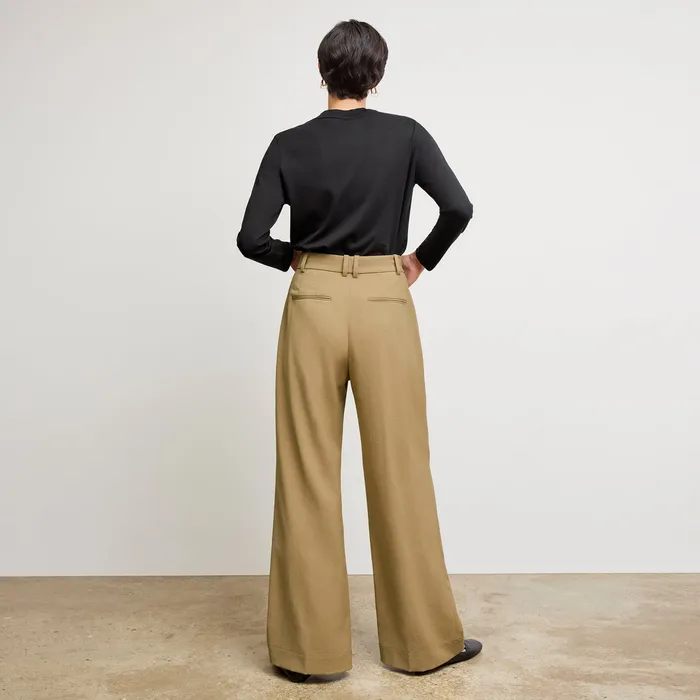 The Bia Pleated Trouser 8211 Air Twill Macaroon Women Pants M M LaFleur