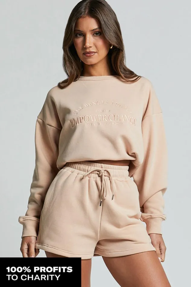 The Hunger Project X Showpo 8211 THP Shorts In Beige Women Showpo Shorts