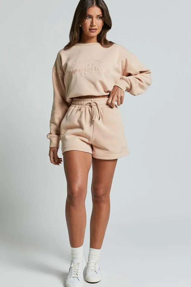 The Hunger Project X Showpo 8211 THP Shorts In Beige Women Showpo Shorts