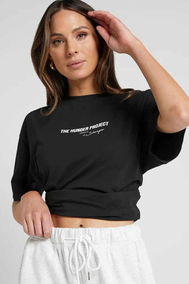 The Hunger Project X Showpo 8211 THP Tee In Black Women Showpo Activewear