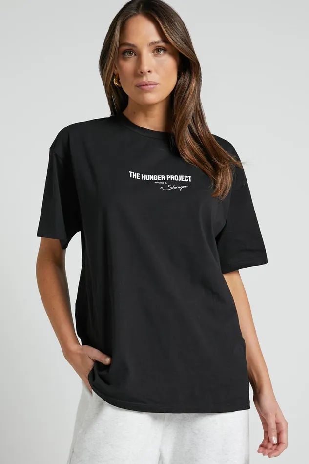 The Hunger Project X Showpo 8211 THP Tee In Black Women Showpo Activewear