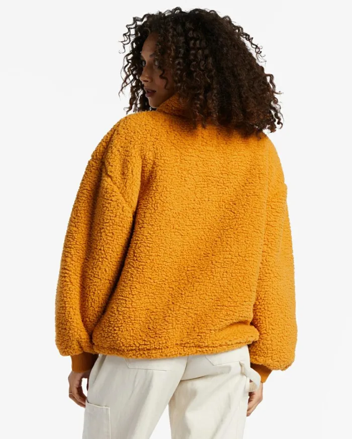 Time Off HalfZip Fleece Pullover Golden Rays Women Billabong Sweatshirts and Fleece