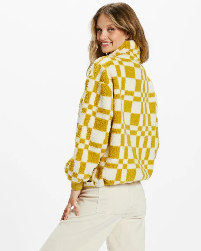 Time Off HalfZip Fleece Pullover Split Pea Women Billabong Sweatshirts and Fleece
