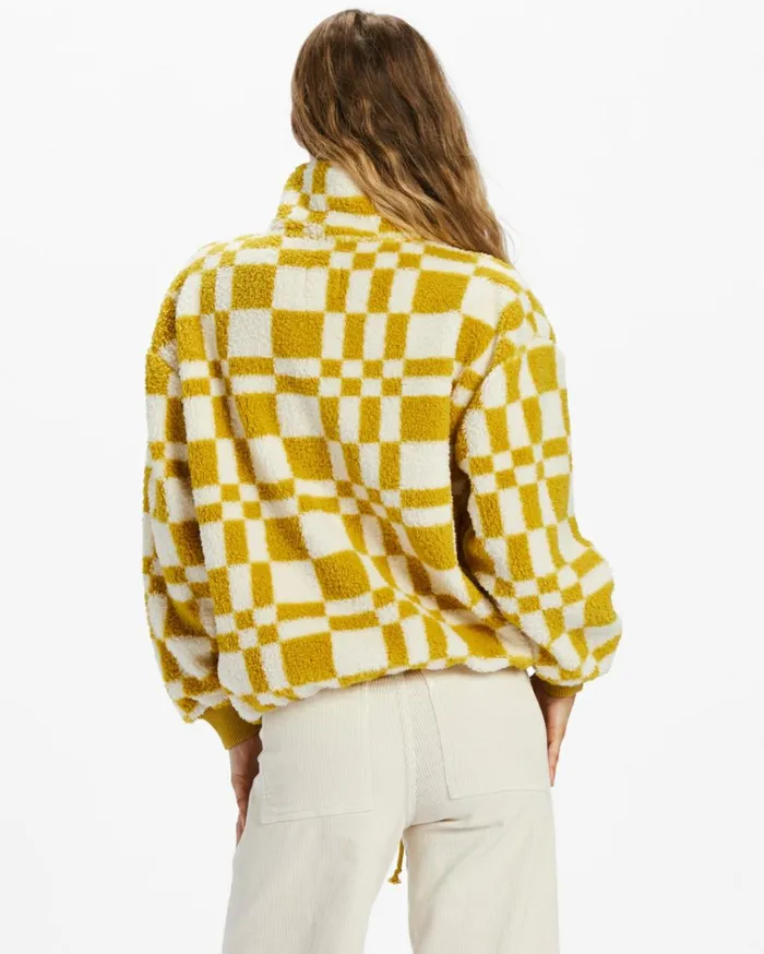 Time Off HalfZip Fleece Pullover Split Pea Women Billabong Sweatshirts and Fleece
