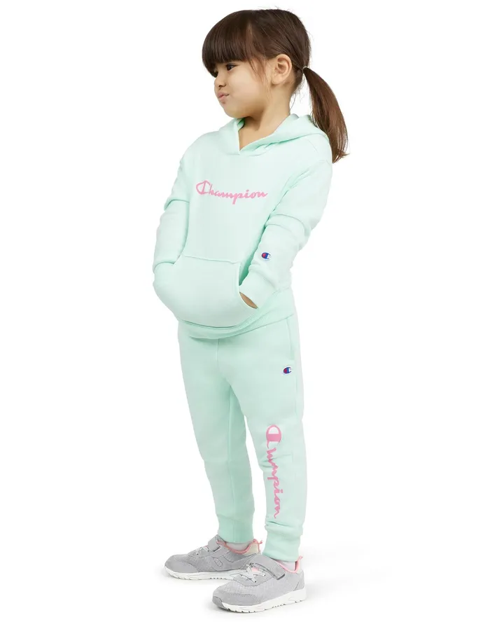 Toddler Girls039 Hoodie and Joggers Set 13034 Aqua Sky Kids Champion Pants and Leggings
