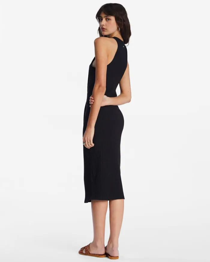 Tomboy Tank Midi Dress Black Pebble Women Billabong Essentials