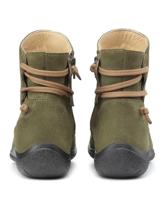 Topaz Khaki Women Hotter Ankle Boots