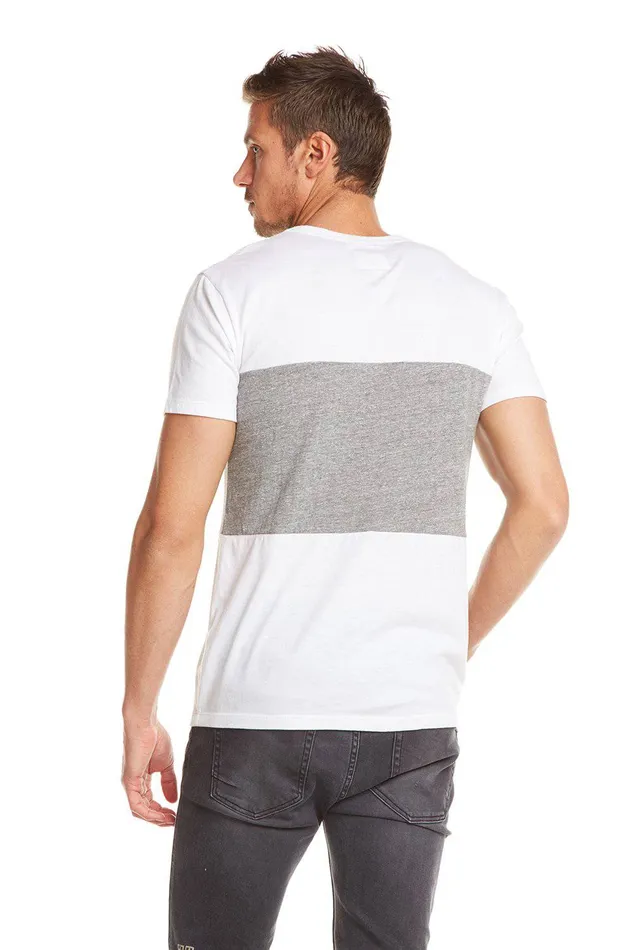 Tops Chaser Brand Mens BLOCKED SS CREW NECK POCKET TEE