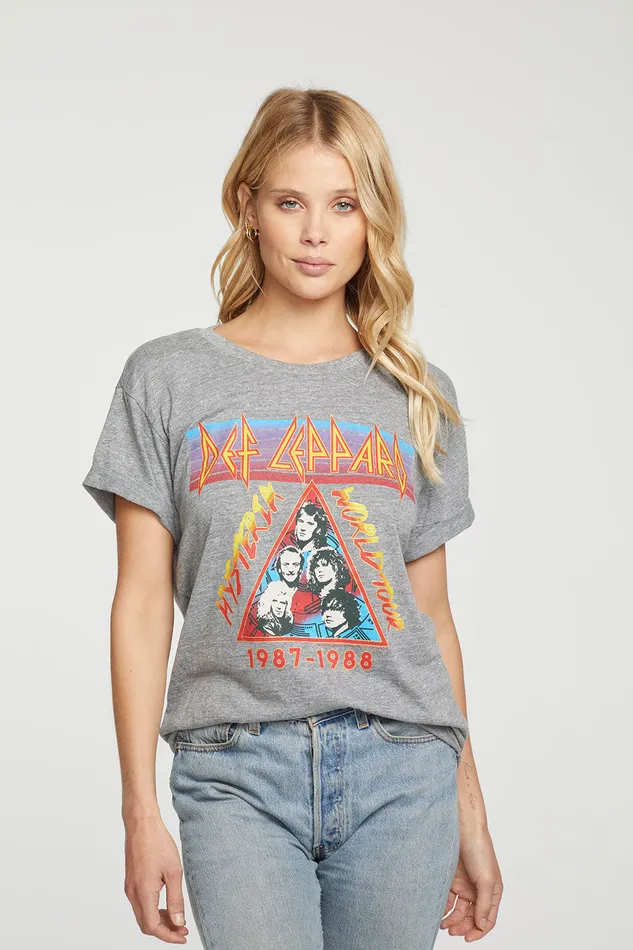 Tops Def Leppard Hysteria World Tour 8211 Chaser Brand Womens