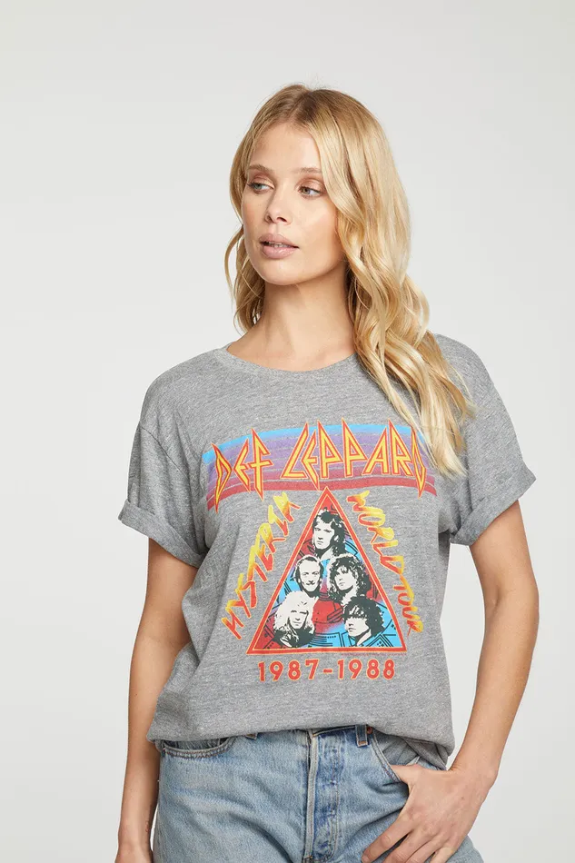 Tops Def Leppard Hysteria World Tour 8211 Chaser Brand Womens