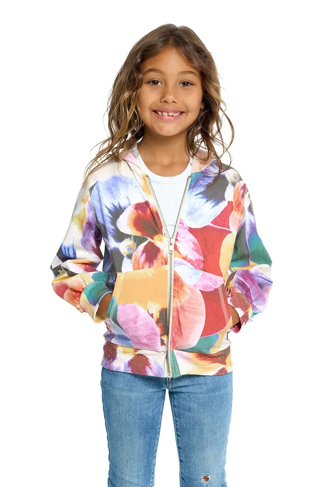 Tops Girls Heirloom Wovens Zip Up Hoodie Jacket Chaser Brand Tops Girls Heirloom Wovens Zip Up Hoodie Jacket Chaser Brand