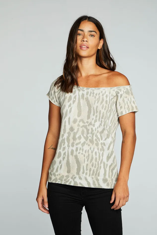 Tops Linen French Terry Off The Shoulder Raglan Cap Sleeve Pullover Chaser Brand Womens Tops Linen French Terry Off The Shoulder Raglan Cap Sleeve Pullover Chaser Brand Womens