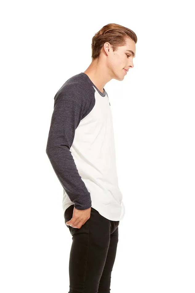 Tops Mens COTTON JERSEY W TRIBLEND LS RAGLAN BASEBALL TEE Chaser Brand