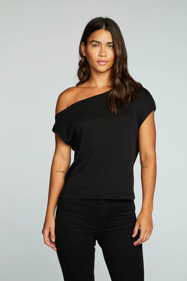 Tops Recycled Vintage Rib Off Shoulder Top 8211 Chaser Brand Womens