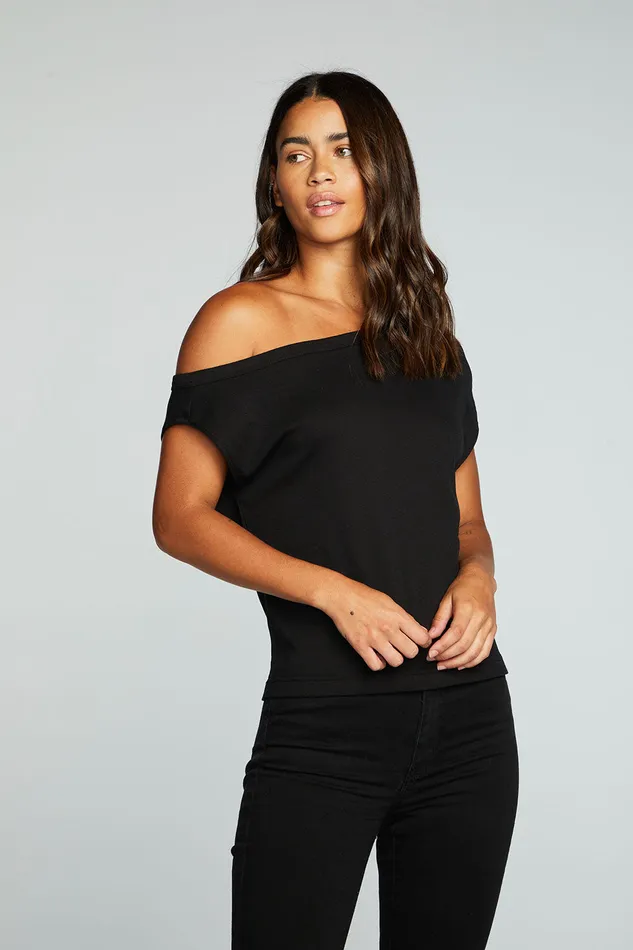 Tops Recycled Vintage Rib Off Shoulder Top 8211 Chaser Brand Womens