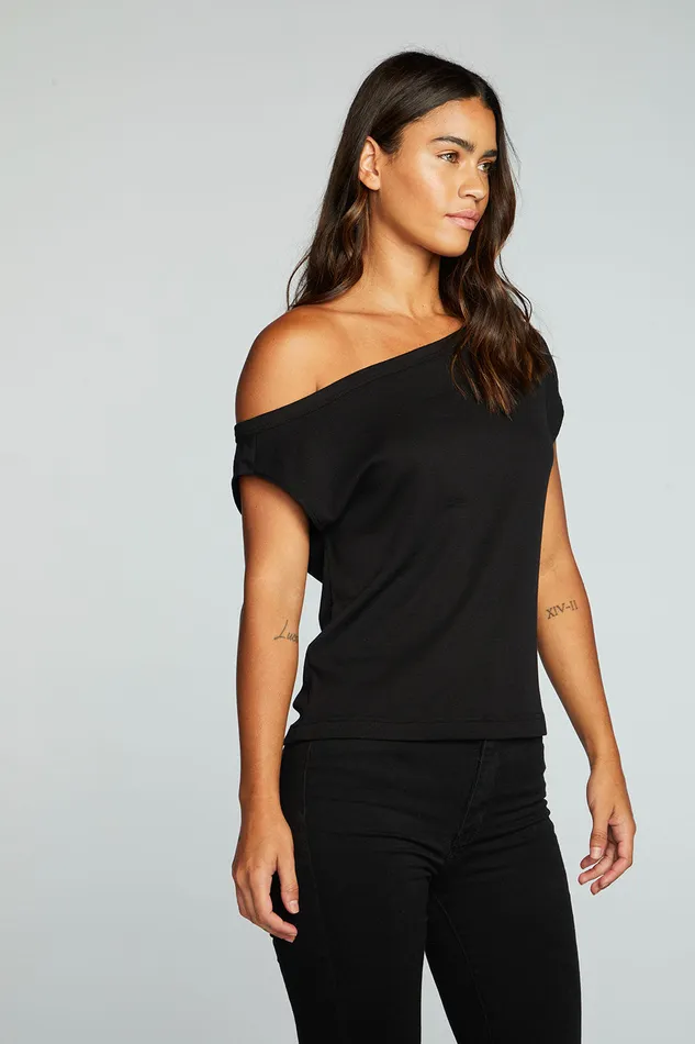 Tops Recycled Vintage Rib Off Shoulder Top 8211 Chaser Brand Womens