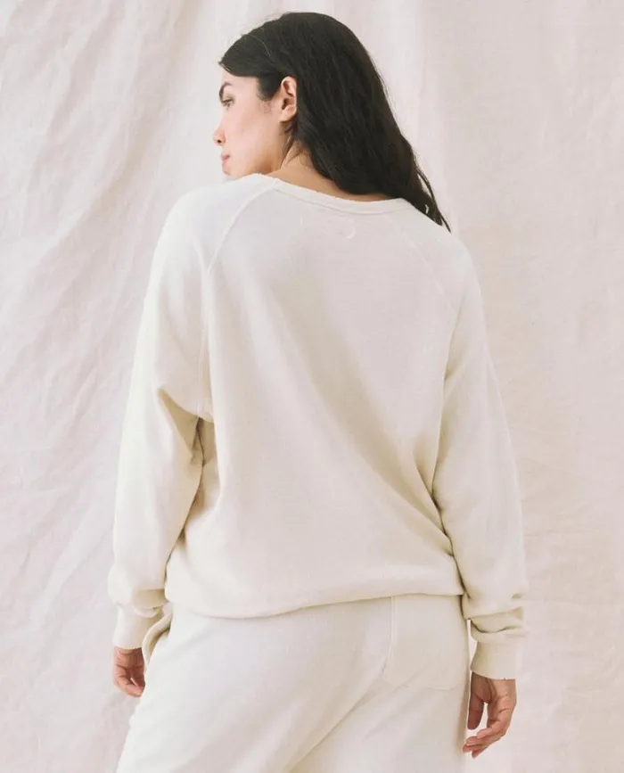 Tops Women039s The Great The College Sweatshirt Washed White