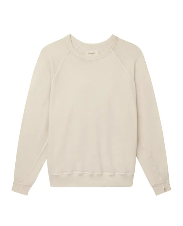 Tops Women039s The Great The College Sweatshirt Washed White