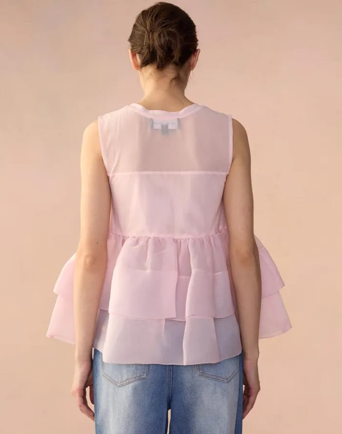 Tops Women Cynthia Rowley Chloe Organza Flower Top