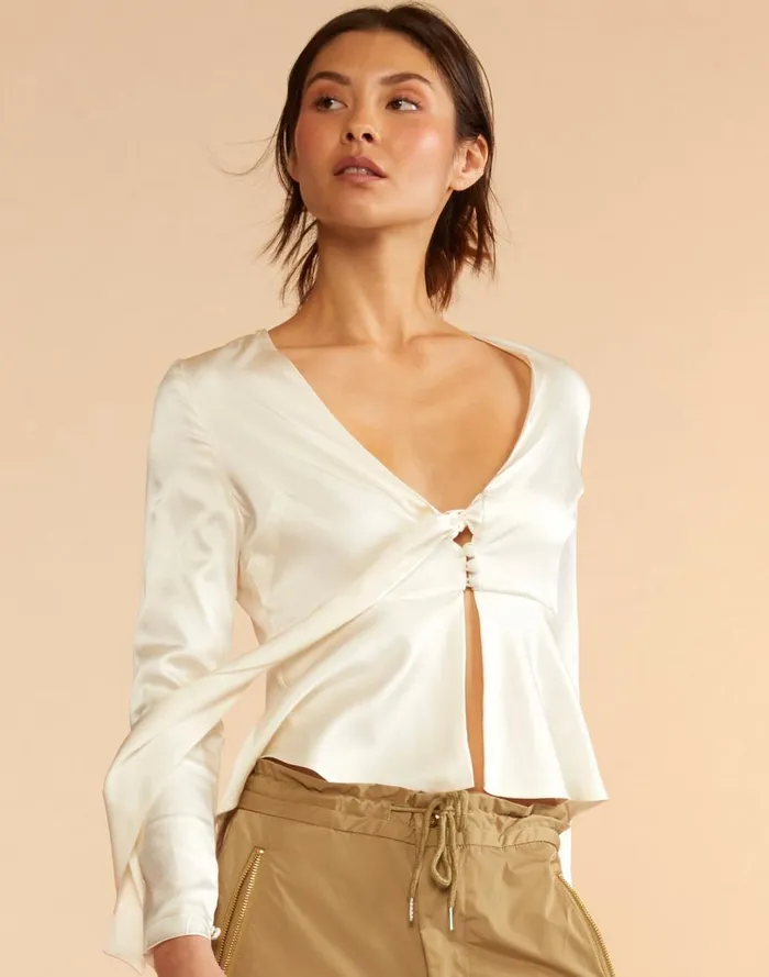 Tops Women Cynthia Rowley Jula Silk Blouse