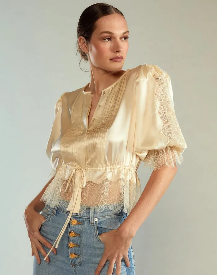 Tops Women Cynthia Rowley Lure Lace Blouse