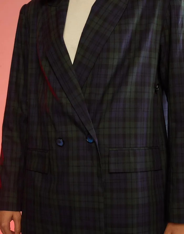 Tops Women Cynthia Rowley Plaid Oversized Blazer