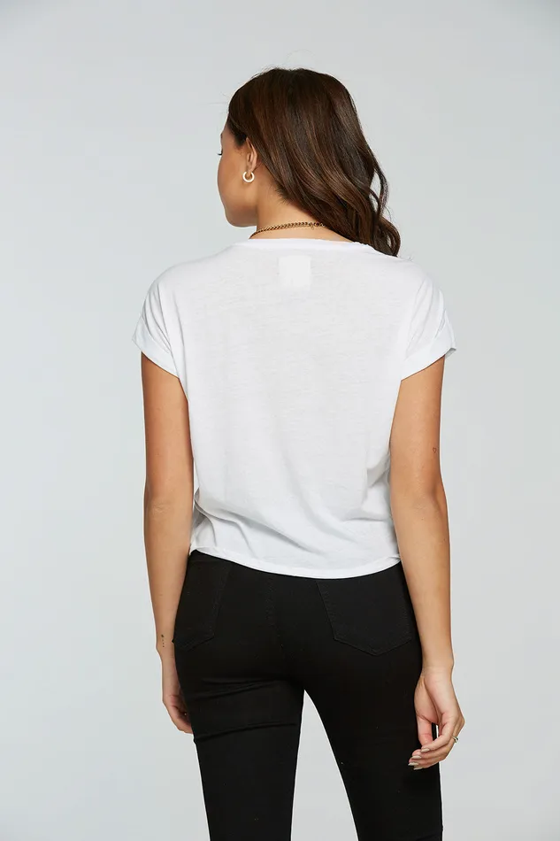 Tops Womens Chaser Brand rPET Vintage Jersey Drop Shoulder Rolled Short Sleeve Tee