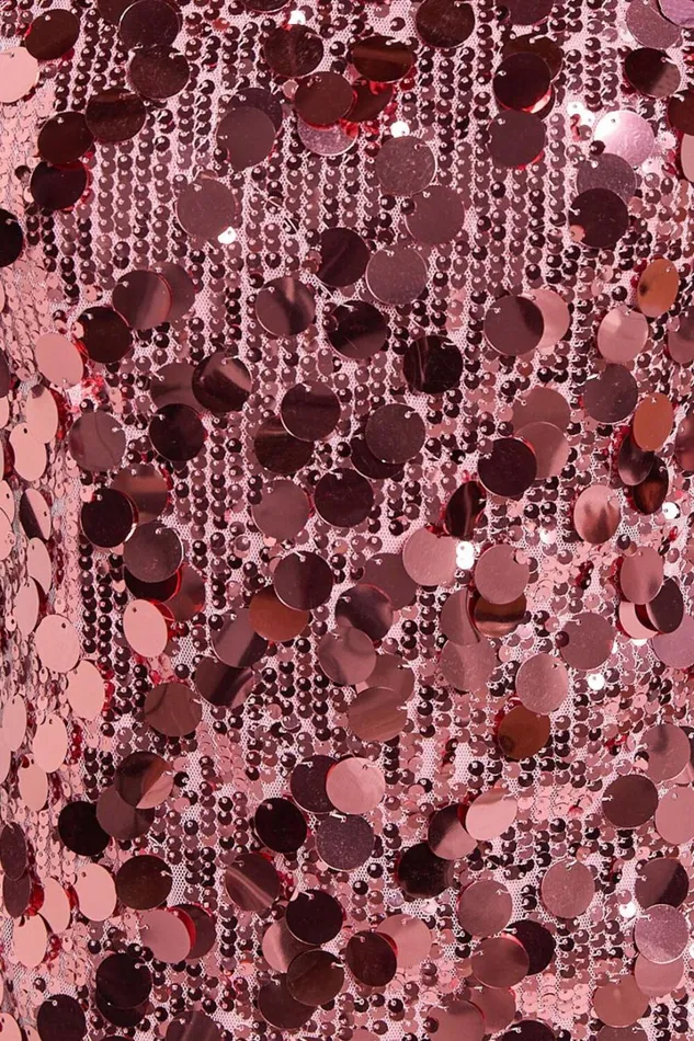 Tracy Mini Dress 8211 Disc Sequin Shift Dress In Rose Women Showpo Dresses