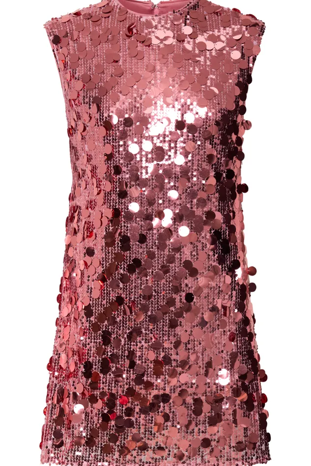 Tracy Mini Dress 8211 Disc Sequin Shift Dress In Rose Women Showpo Dresses