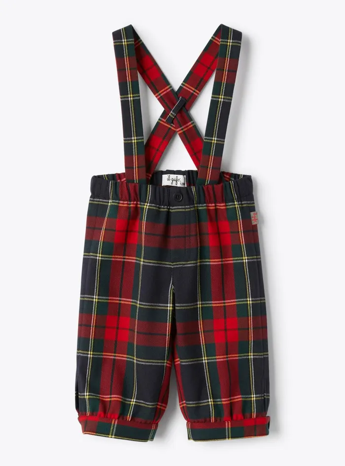 Trousers Baby 036 Il Gufo Tartan Technowool Overall