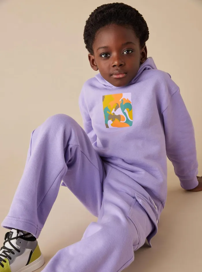 Trousers Boy 216 Il Gufo Cargo Pants In Brushed Cotton Fleece