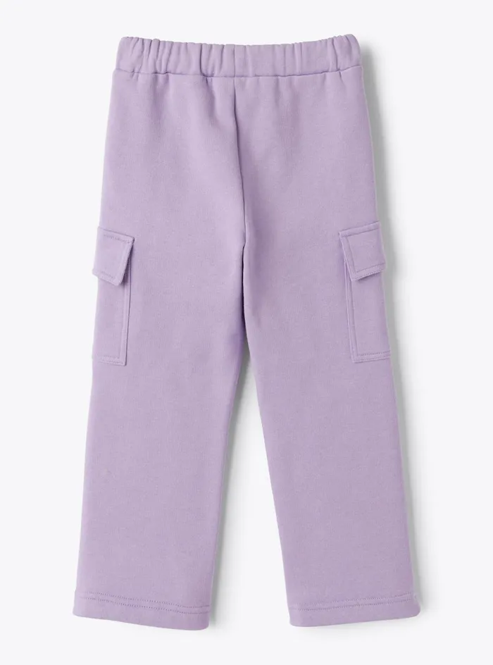 Trousers Boy 216 Il Gufo Cargo Pants In Brushed Cotton Fleece