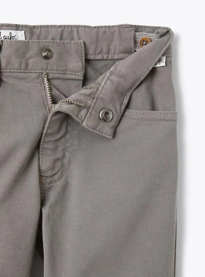 Trousers Boy 216 Il Gufo Cotton Gabardine Fivepocket Pants