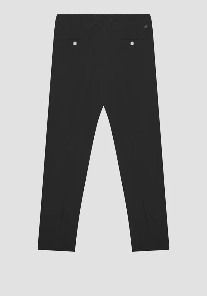 Trousers Men Antony Morato Bonnie Slim Fit Trousers In Stretch Viscose Blend Black