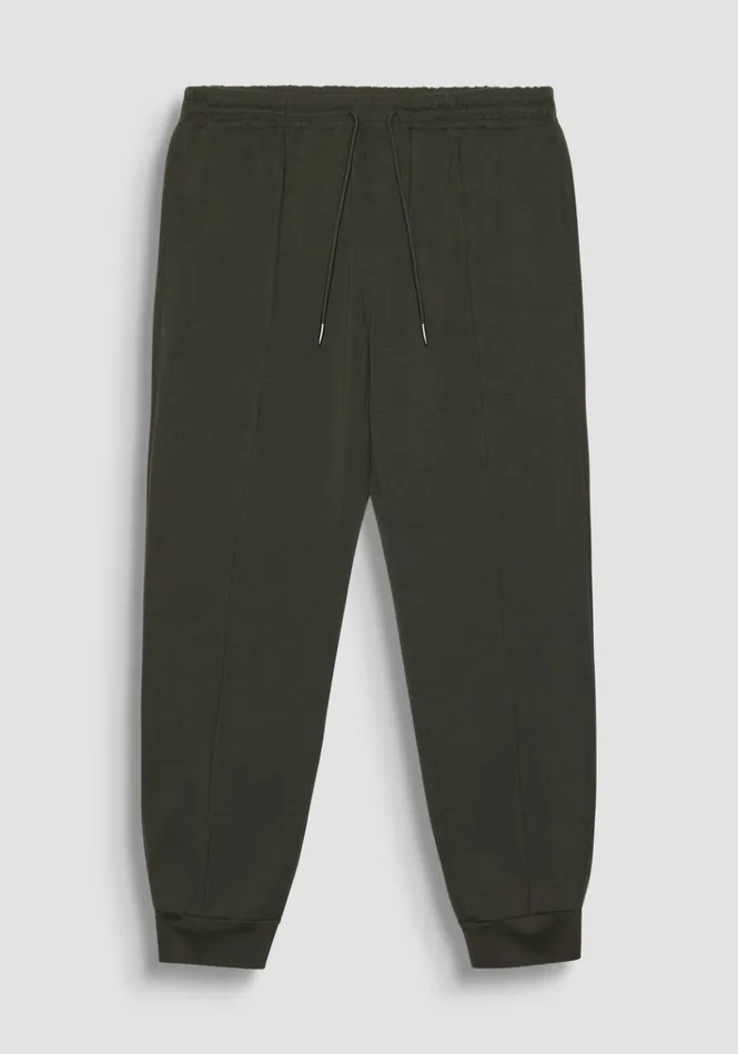 Trousers Men Antony Morato Carrot Fit Sweatpants In Green Cotton Blend With Elastic Dark Olive Green