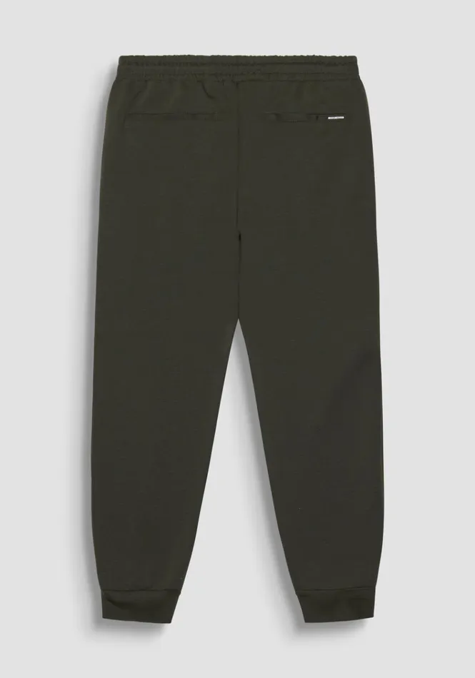 Trousers Men Antony Morato Carrot Fit Sweatpants In Green Cotton Blend With Elastic Dark Olive Green