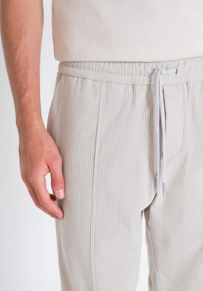 Trousers Men Antony Morato Regular Fit Worked Corduroy Trousers Paper