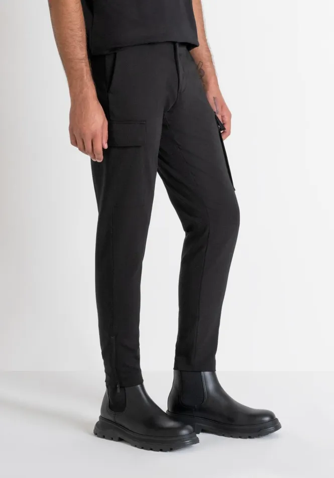 Trousers Men Antony Morato Skinny Fit 034Bjorn034 Trousers In Elastic Cotton Blend Black Trousers Men Antony Morato Skinny Fit 034Bjorn034 Trousers In Elastic Cotton Blend Black